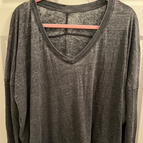Marc New York Tops - Marc New York Performance 1X NEW Long Sleeve Tunic Tee Black Gray